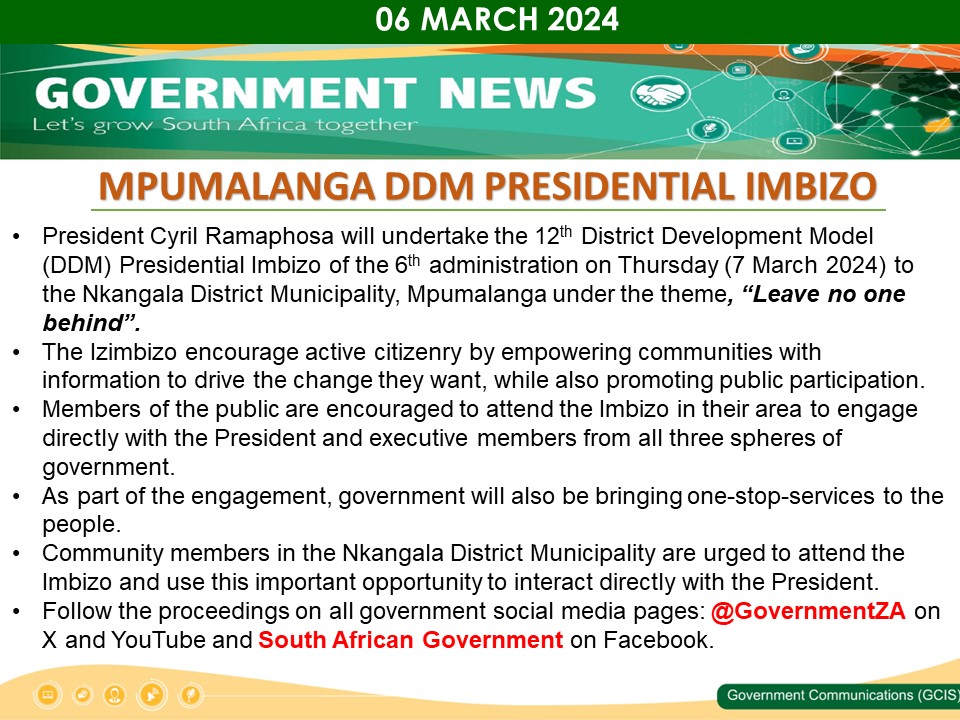 Government Messages of The Day- 06 March 2024