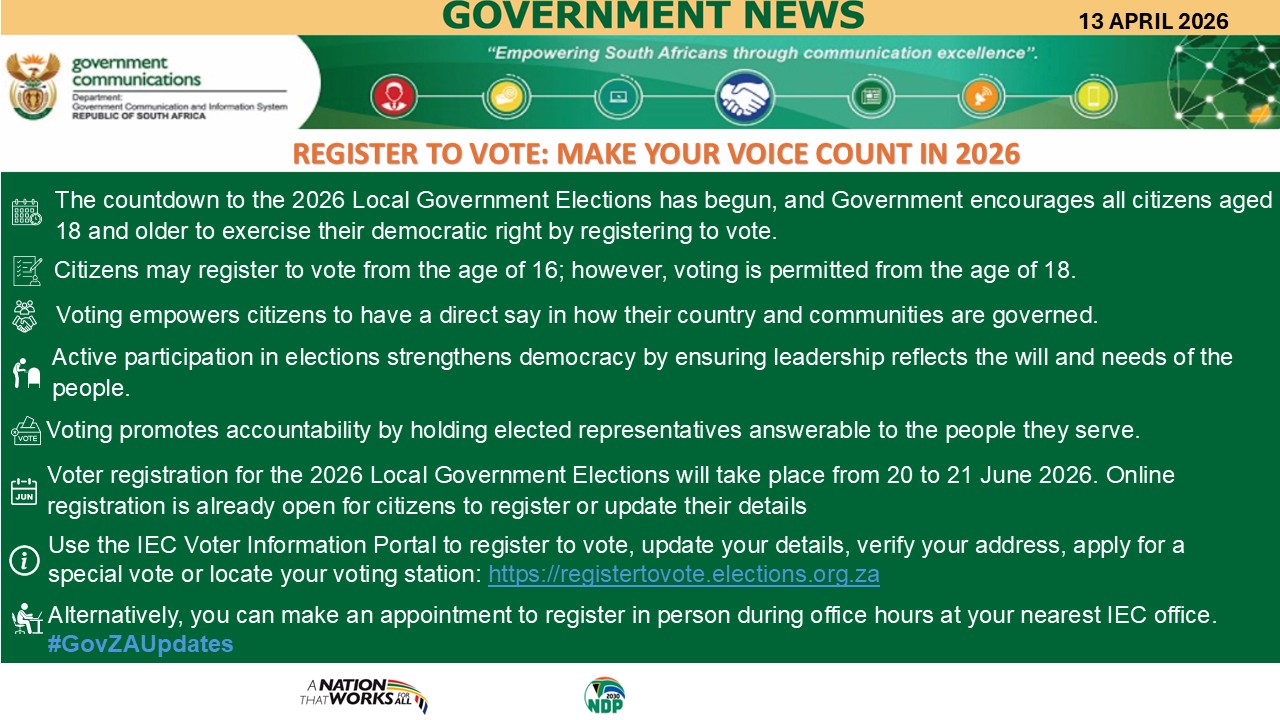 Government Messages - 13 April 2026