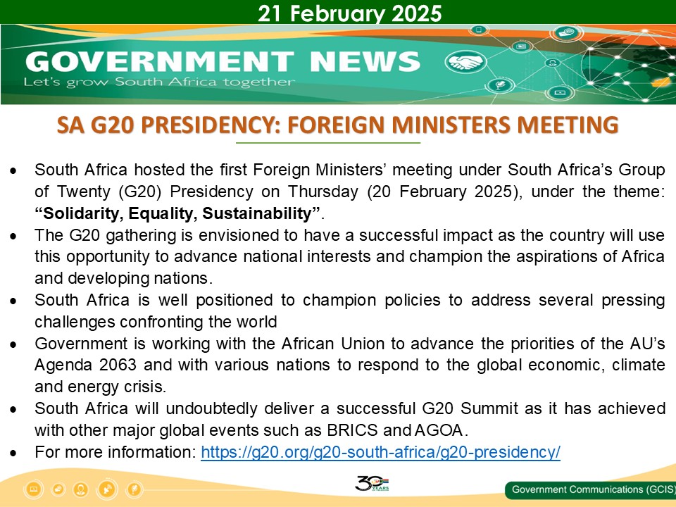 Government Messages - 21 February 2025