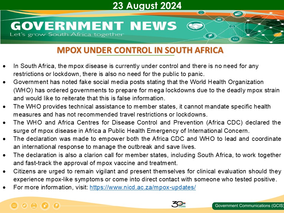 Government Messages - 23 August 2024