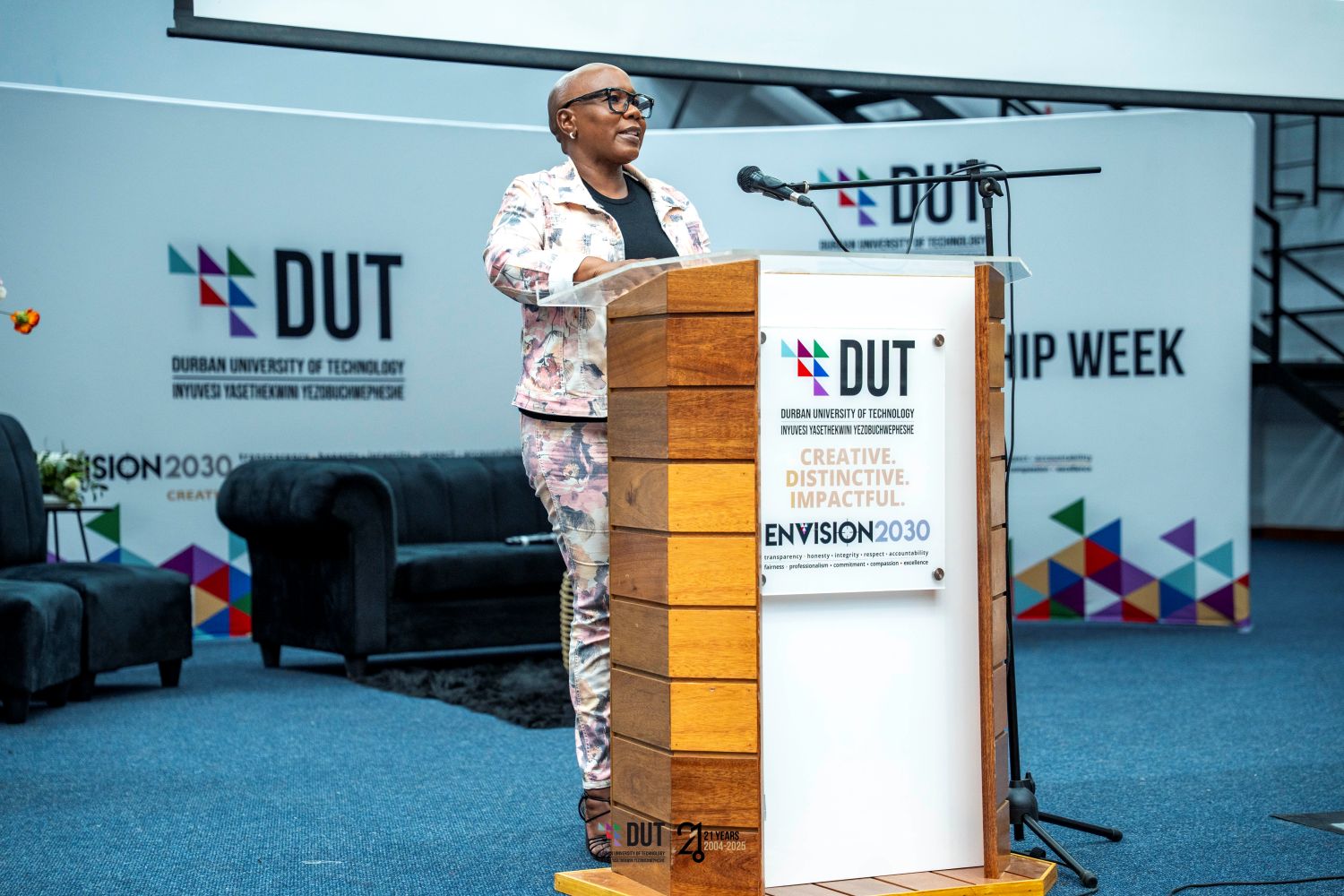 Deputy Minister Gina urges responsible innovation at DUT Student Leadership Week