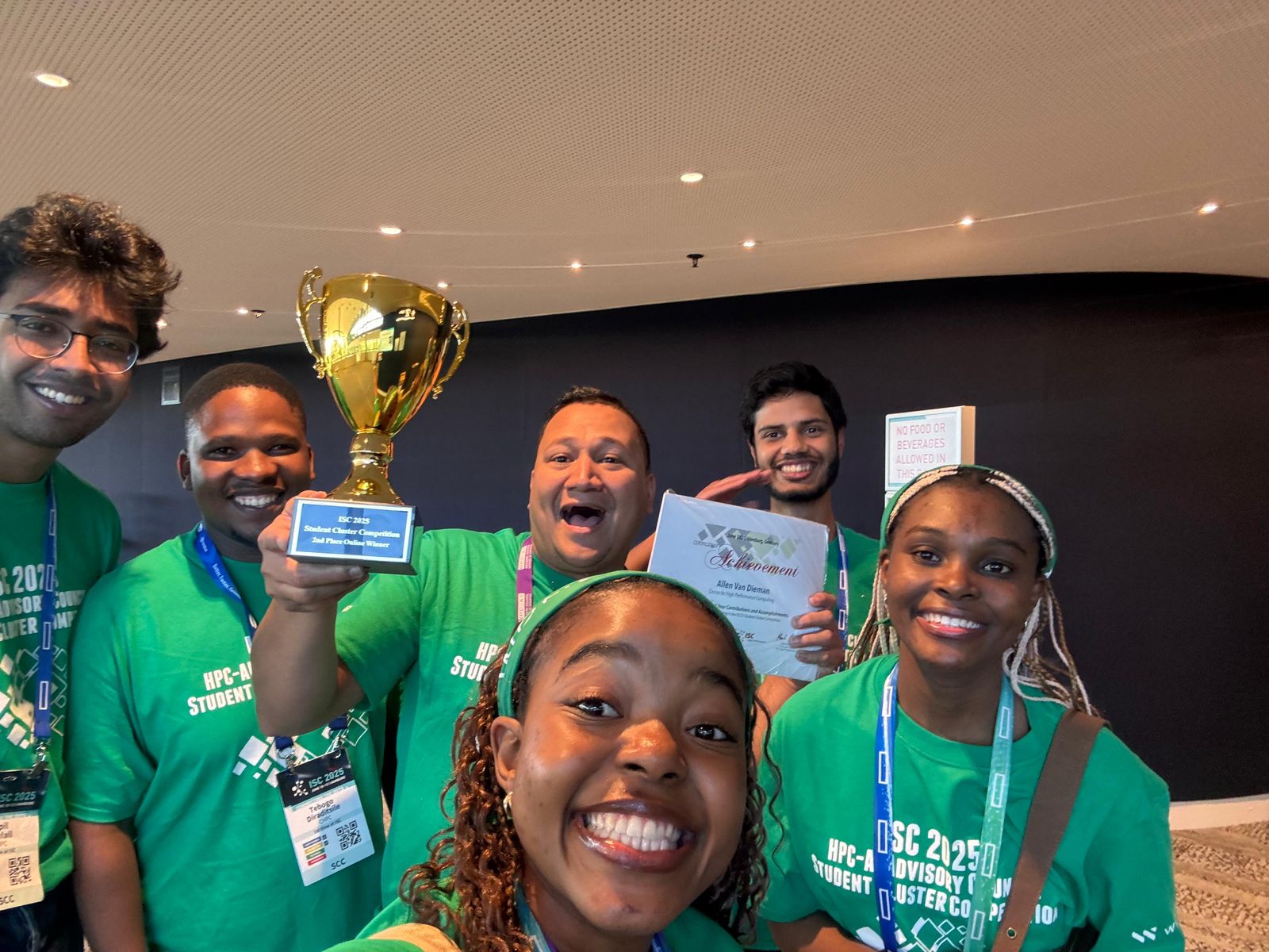 South African Centre for High Performance Computing team wins second place in international Student Cluster Competition