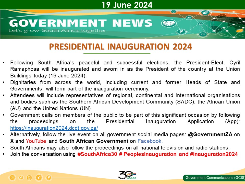 Government Messages of the day 19 June 2024