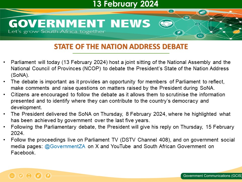 Government Messages 13 Feb 2024