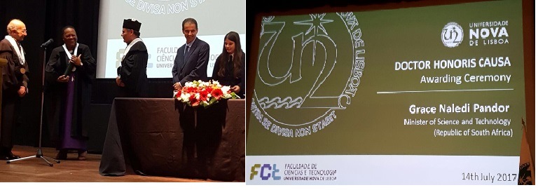 Naledi Pandor Doctor Honoris Causa, presented by Manuel Heitor FCT- Universidade Nova de Lisboa, Lisbon