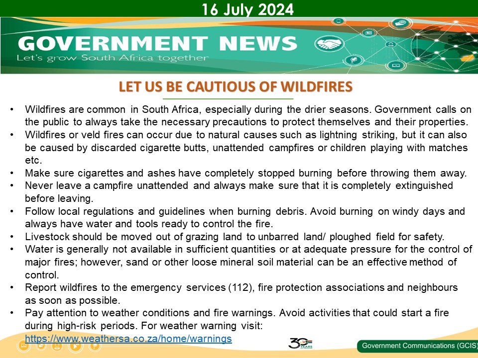 Government Messages 16 July 2024