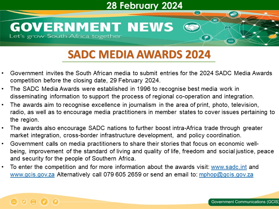 Government Messages of The Day- 28 February 2024