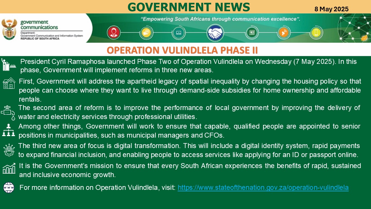 Government Messages 8 May 2025