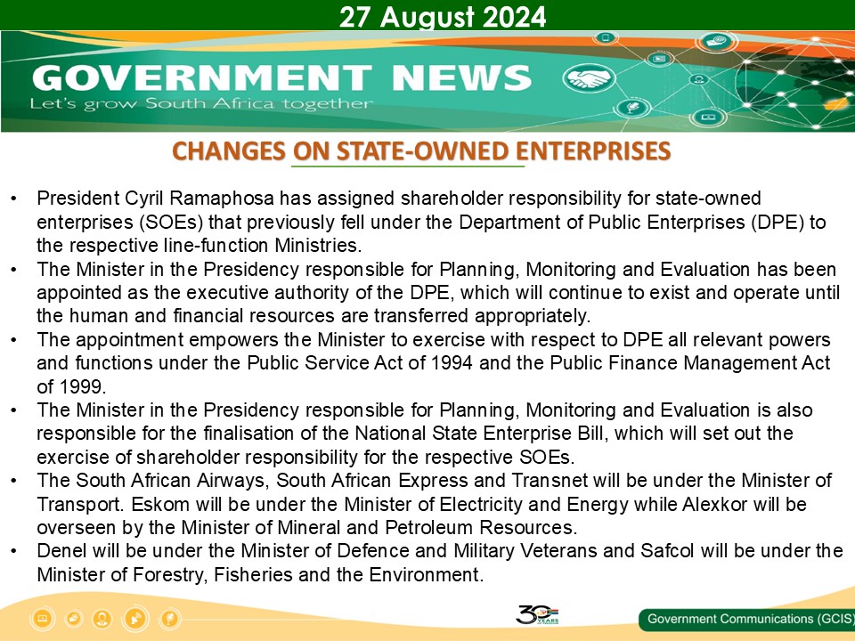 Government Messages - 27 August 2024