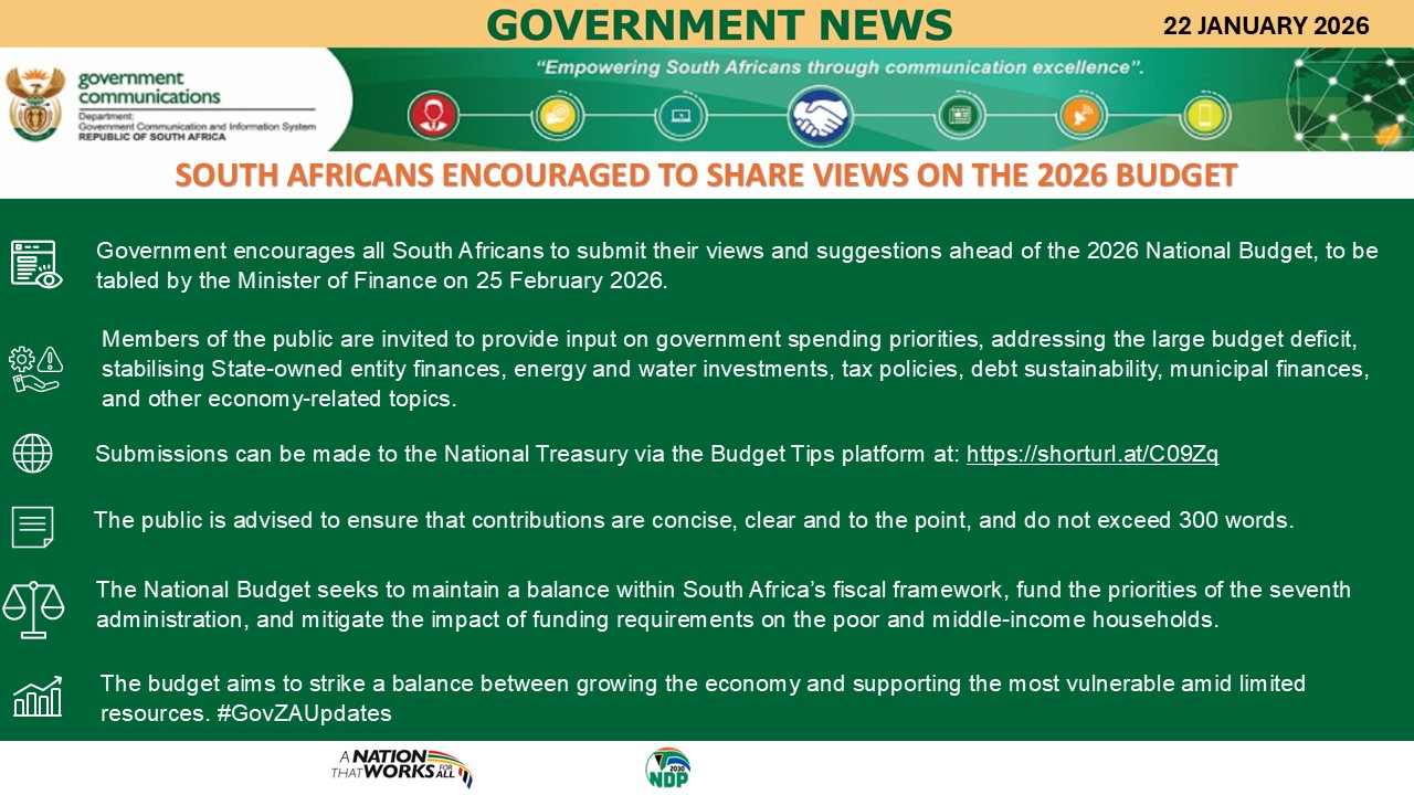 Government messages 22 January 2026