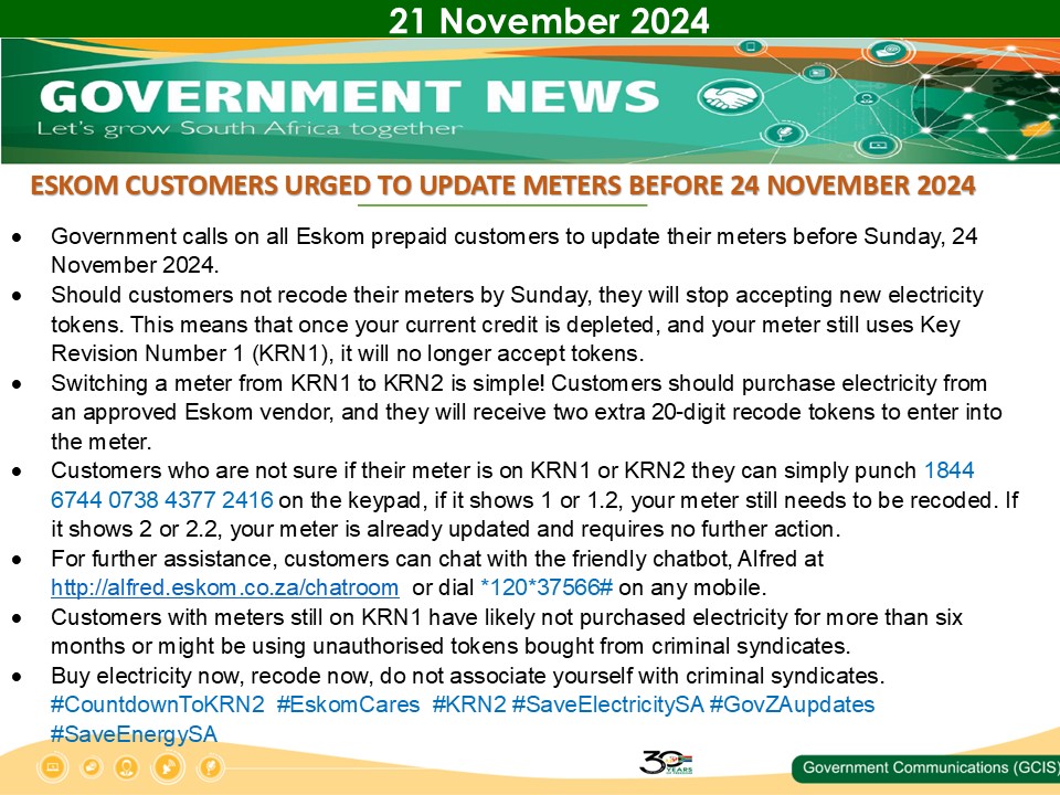 Government Messages - 21 November 2024