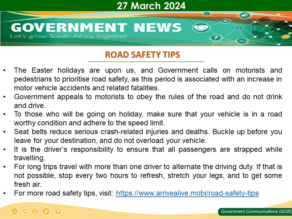 Government Messages of The Day- 27 March 2024