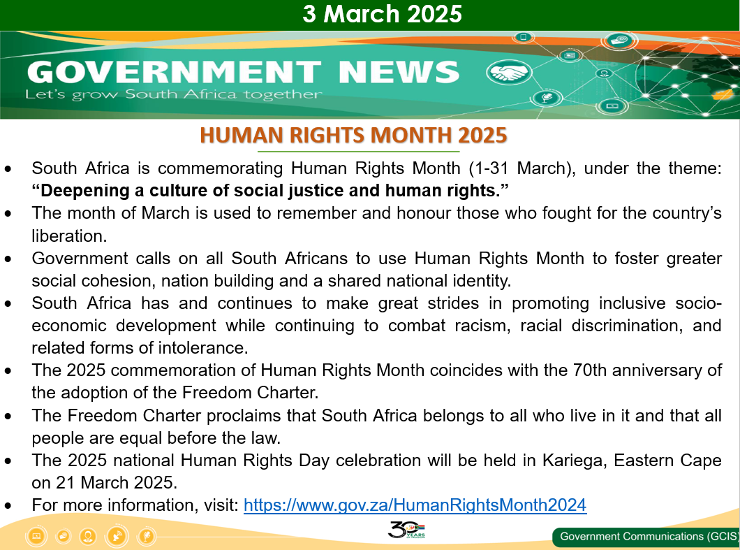 Government Messages - 03 march 2025