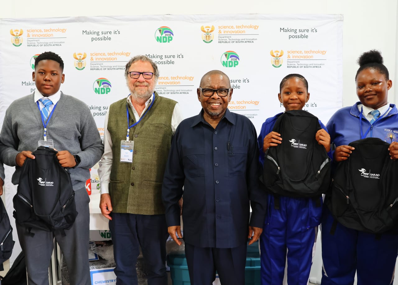 Minister Nzimande hosts learners at a Pre-SONA science outreach programme at the NRF - South African Astronomical Observatory