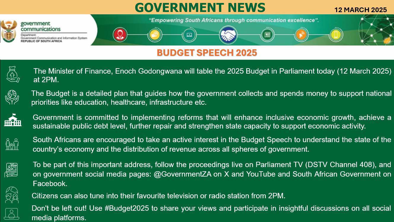 Government Message 12 March 2025