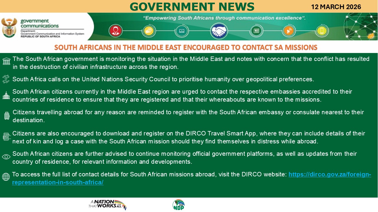 Government messages 12 March 2026