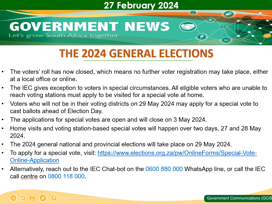 Government Messages of The Day- 27 February 2027