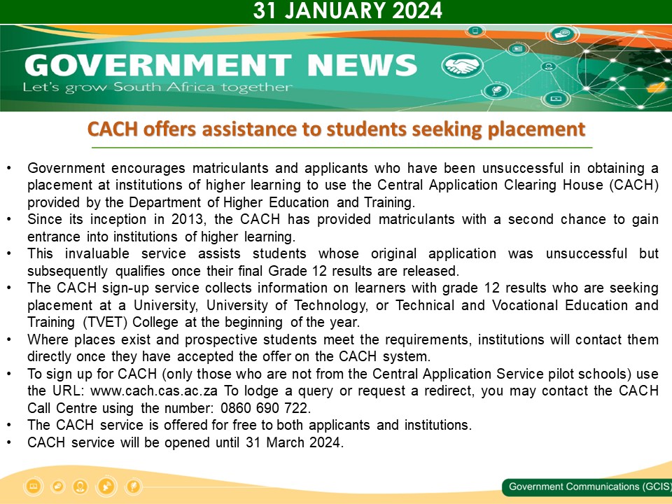 Government Messages of The Day- 31 January 2024