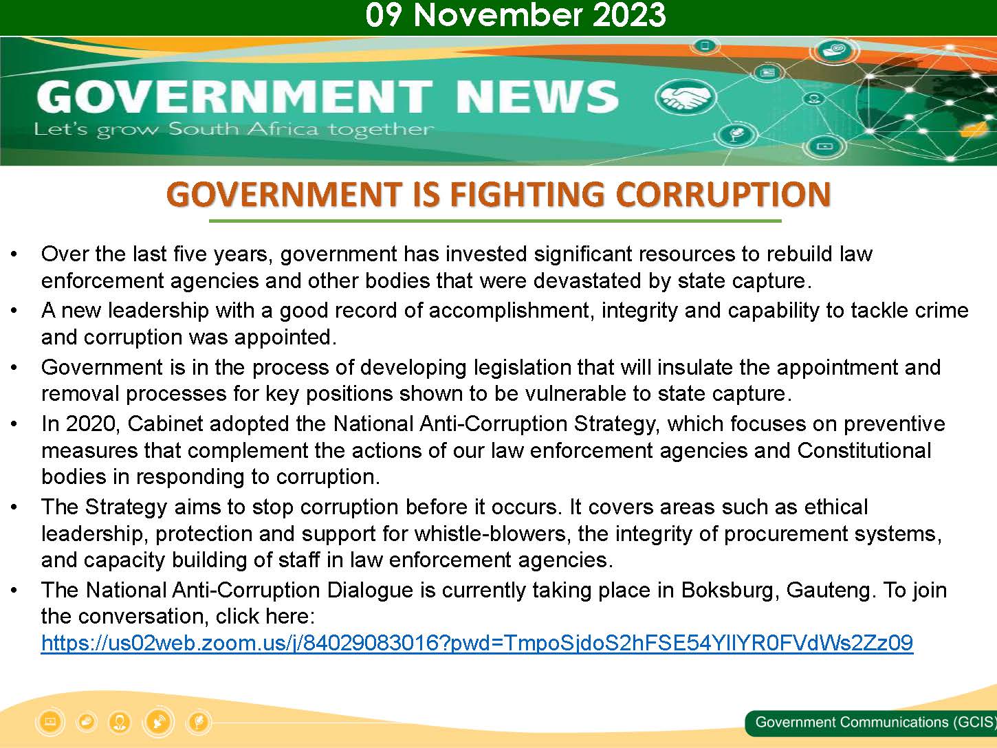 Government Messages - 09 November 2023