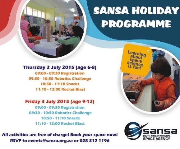 SANSA Holiday Programme 2-3 July 2015