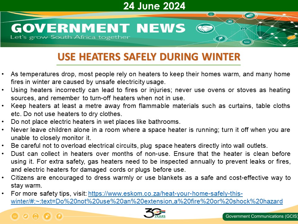 Government Messages of The Day- 24 June 2024