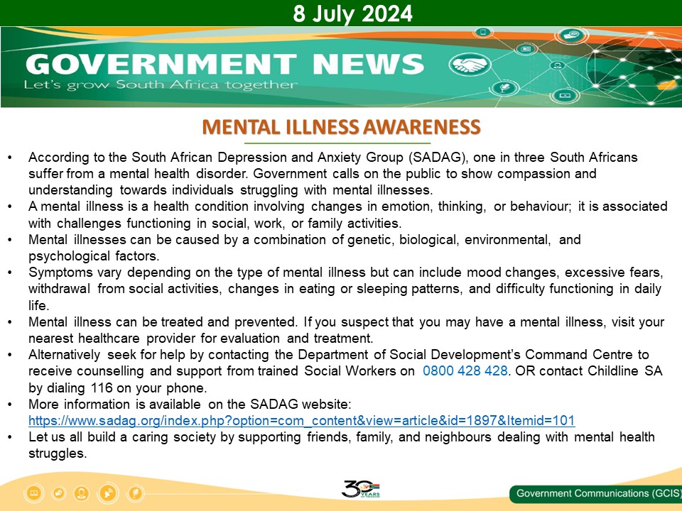 Government Messages 08 July 2024