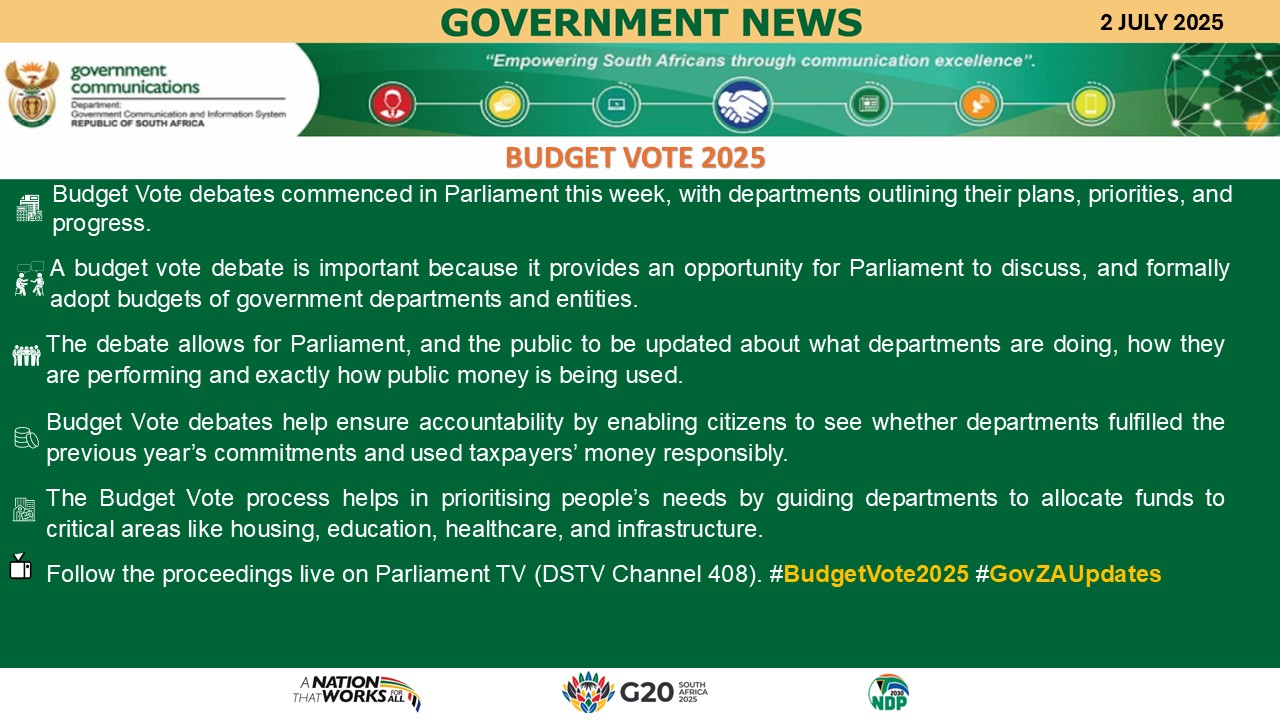 Government Messages - 2 July 2025