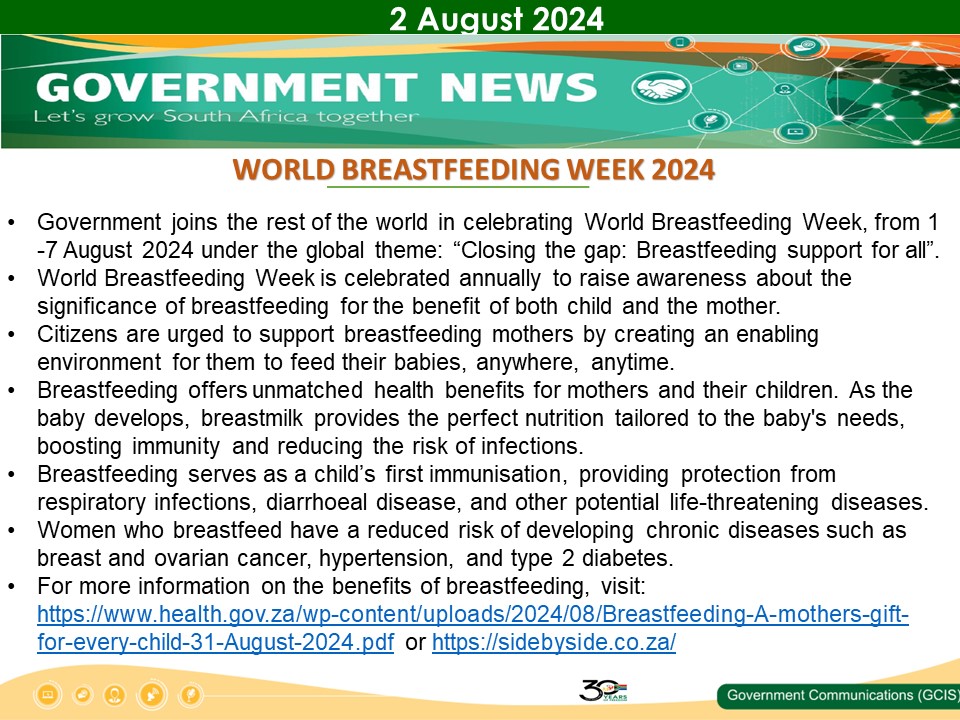 Government Messages 02 August 2024