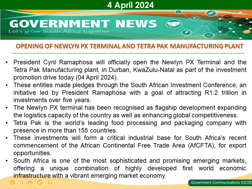 Government Messages of The Day- 04 April 2024