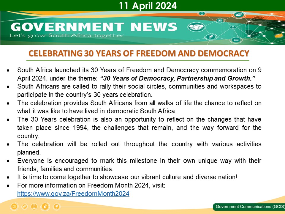 Government Messages of The Day- 11 April 2024