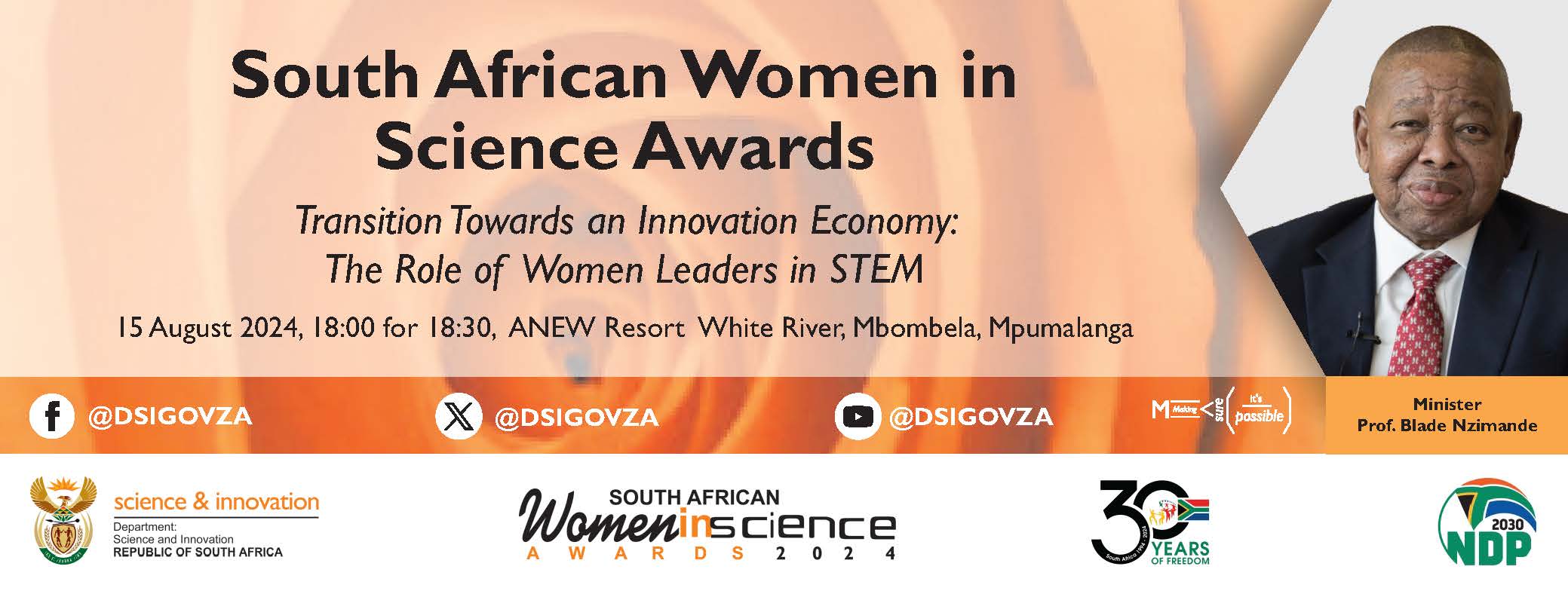 DEPARTMENT OF SCIENCE AND INNOVATION ANNOUNCES FINALISTS FOR 2024 SOUTH AFRICAN WOMEN IN SCIENCE AWARDS