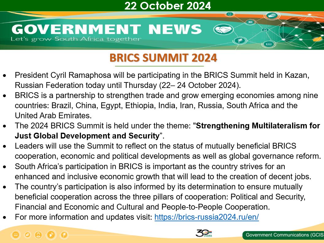 Government Messages - 22 October 2024