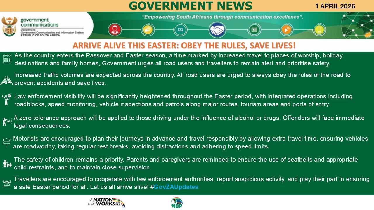 Government Messages 01 April 2026