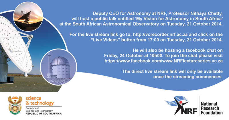 NRF Astronomy Public Address LIVE VIDEO STREAMING