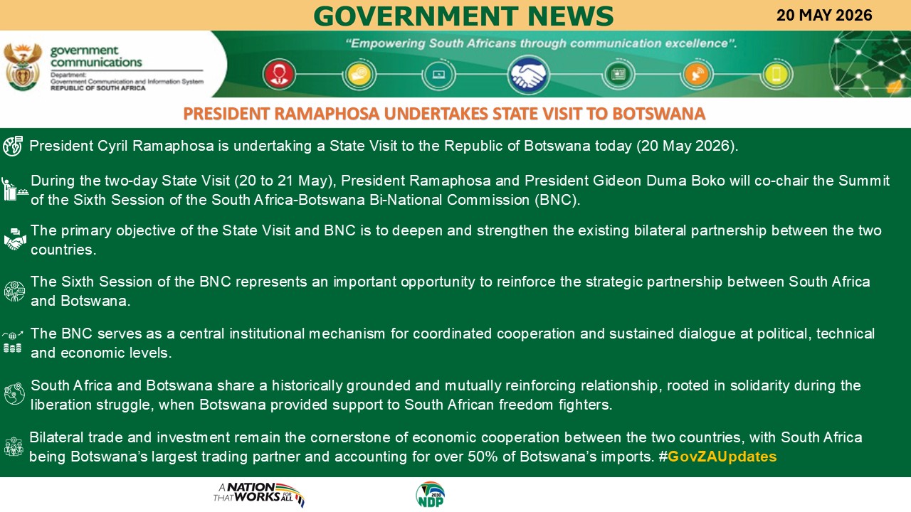 Government messages 20 May 2026
