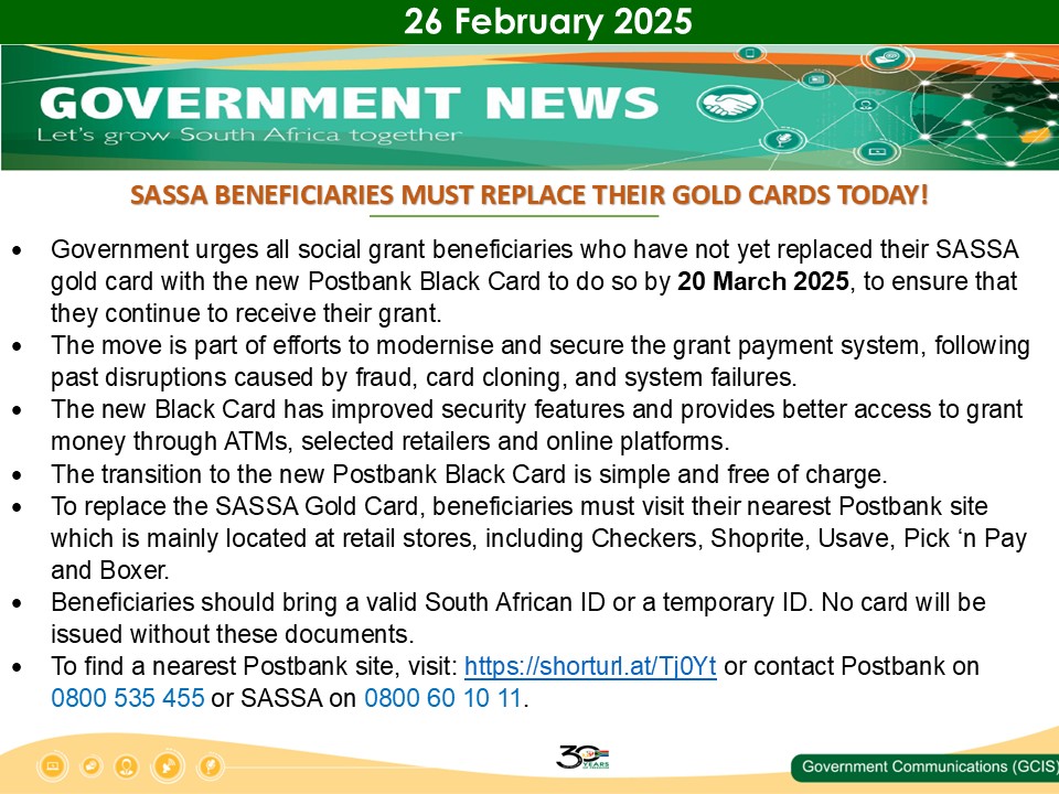 Government Messages - 26 February 2025