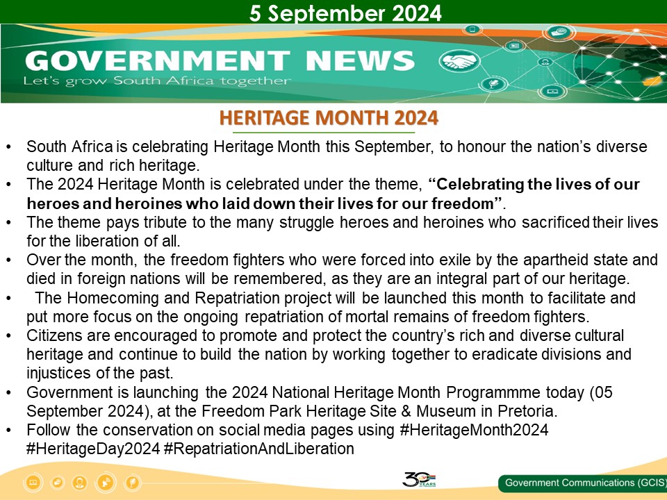 Government Messages - 5 September 2024