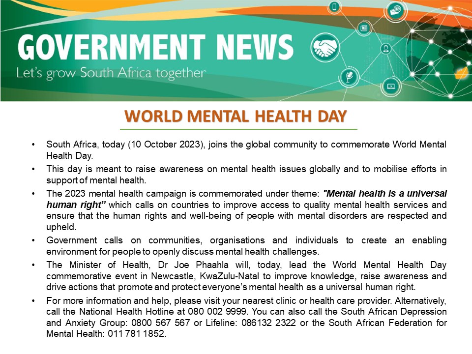 WORLD MENTAL HEALTH DAY