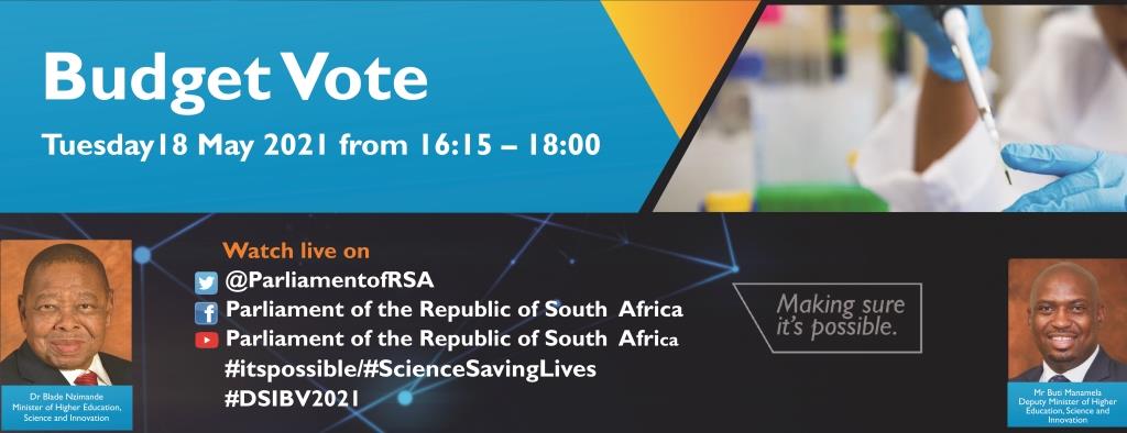 Department of Science and Innovation Budget Vote media briefing