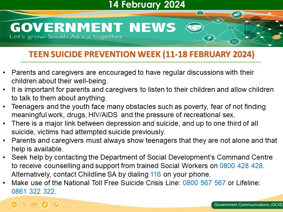 Government Messages of The Day- 14 February 2024