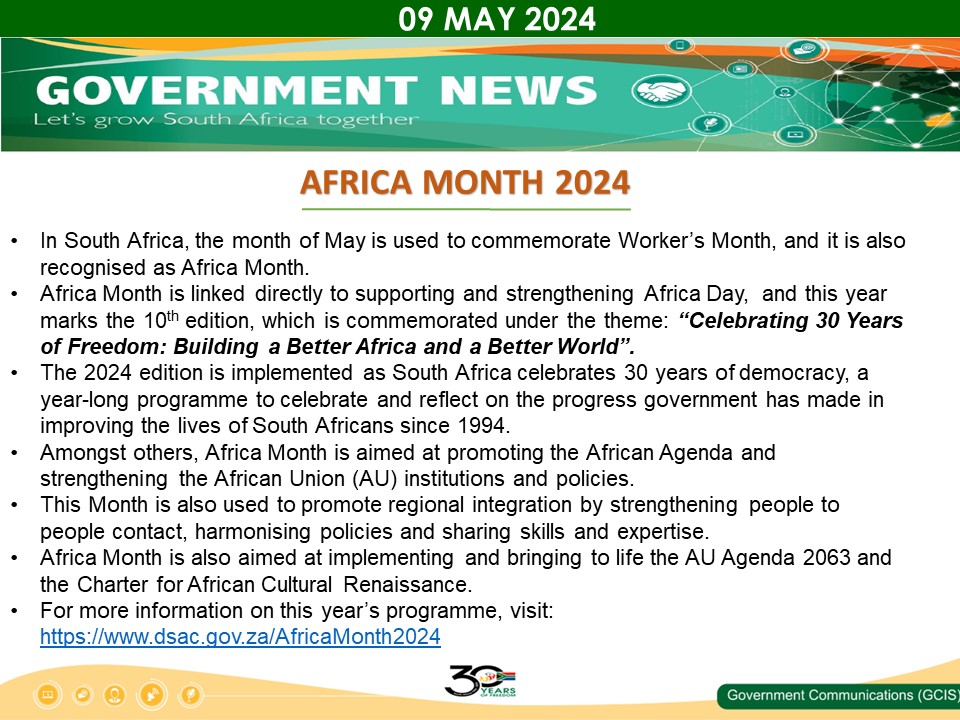 Government Messages of The Day- 09 May 2024