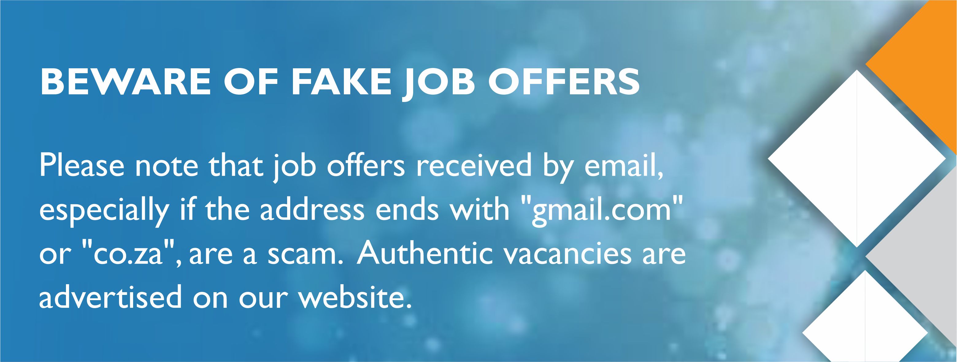 Beware of fake job offers
